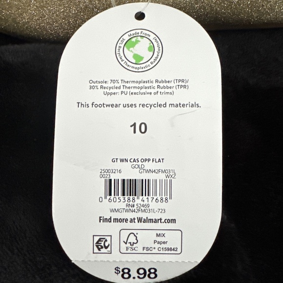 Brand-New Gold Sparkly Toddler Girl Ballet Shoes (Size 10) - Picture 3 of 3